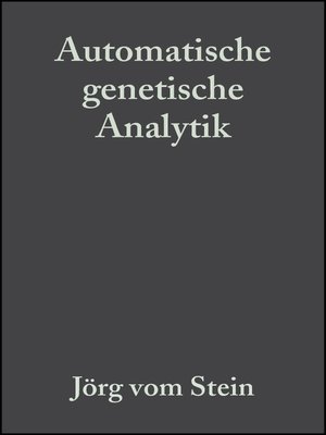 cover image of Automatische genetische Analytik